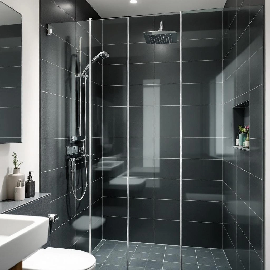 Expanded master bath with frameless glass shower and freestanding tub